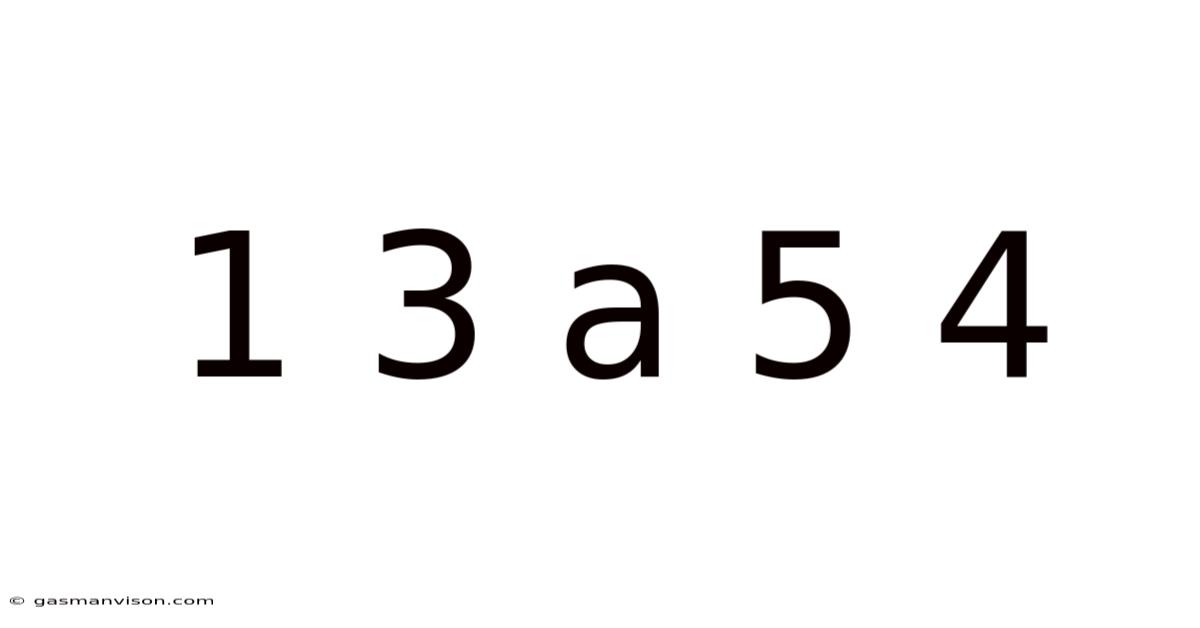 1 3 A 5 4