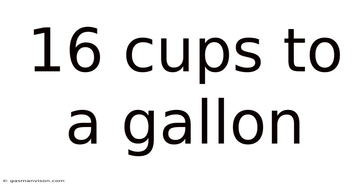 16 Cups To A Gallon