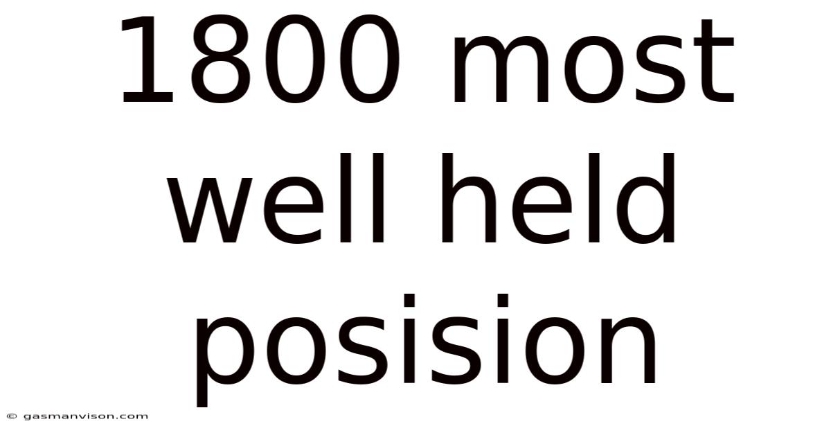 1800 Most Well Held Posision