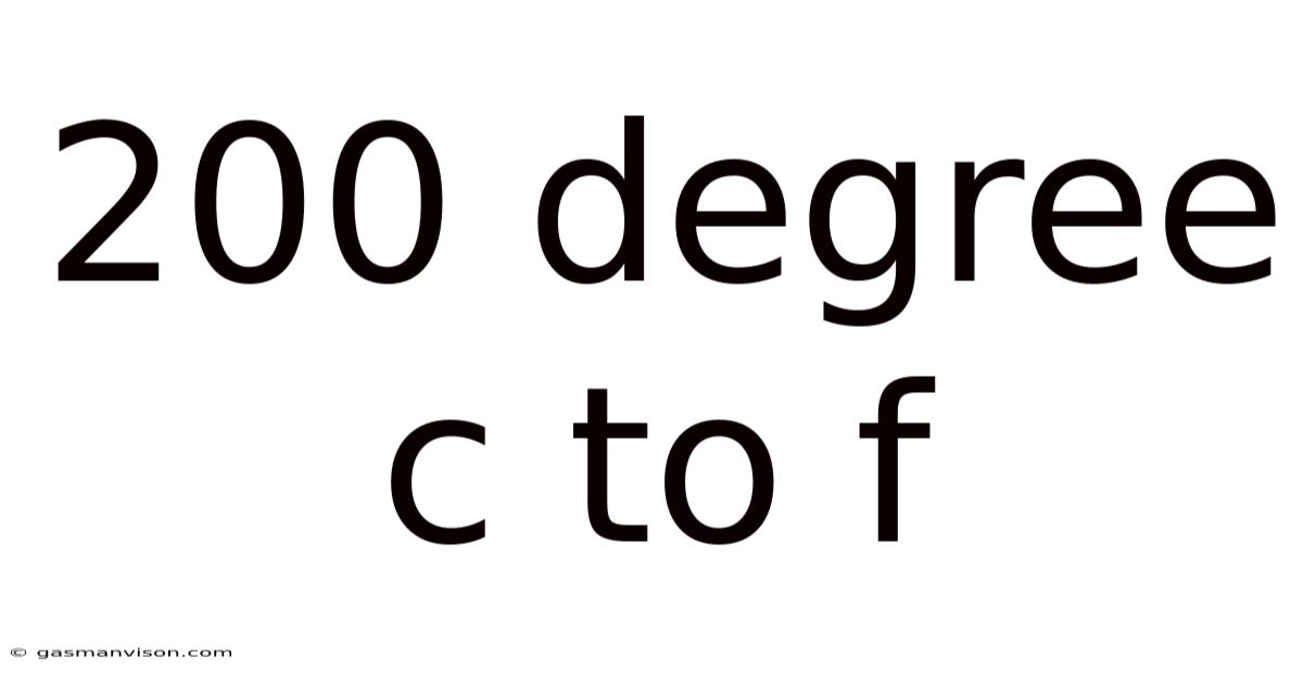 200 Degree C To F