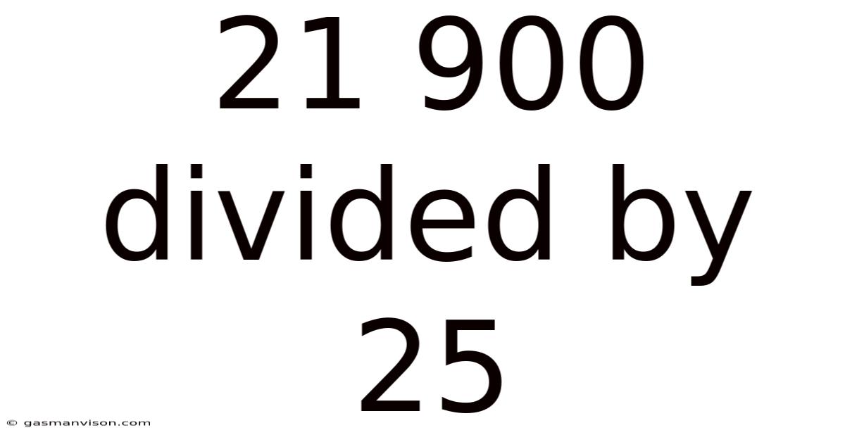 21 900 Divided By 25