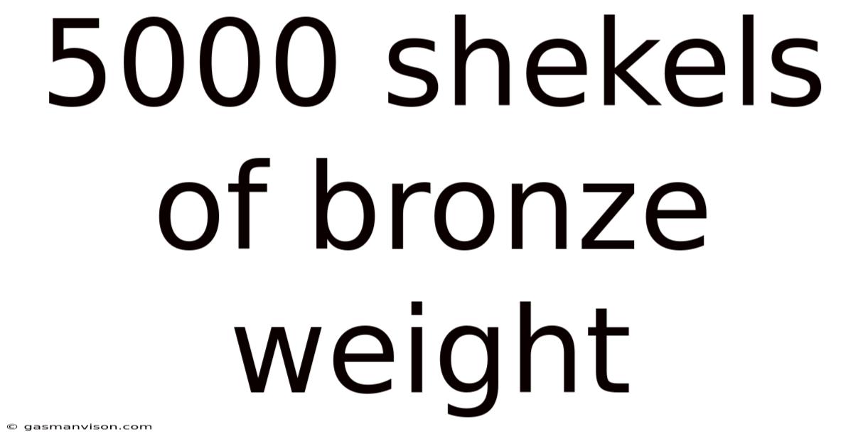 5000 Shekels Of Bronze Weight