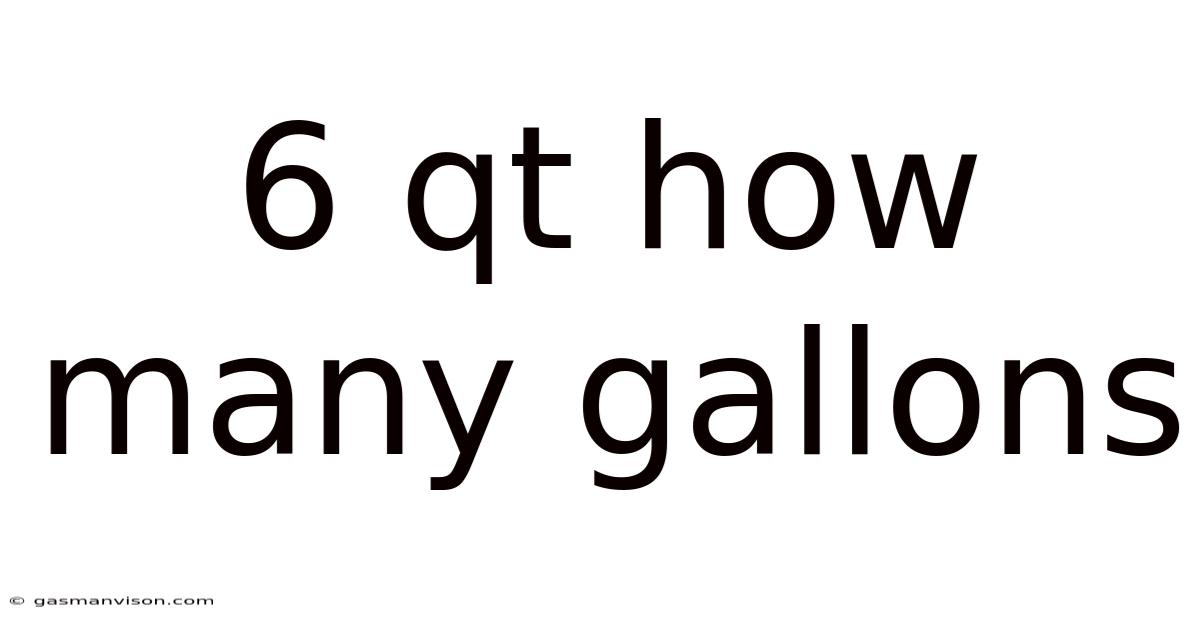 6 Qt How Many Gallons