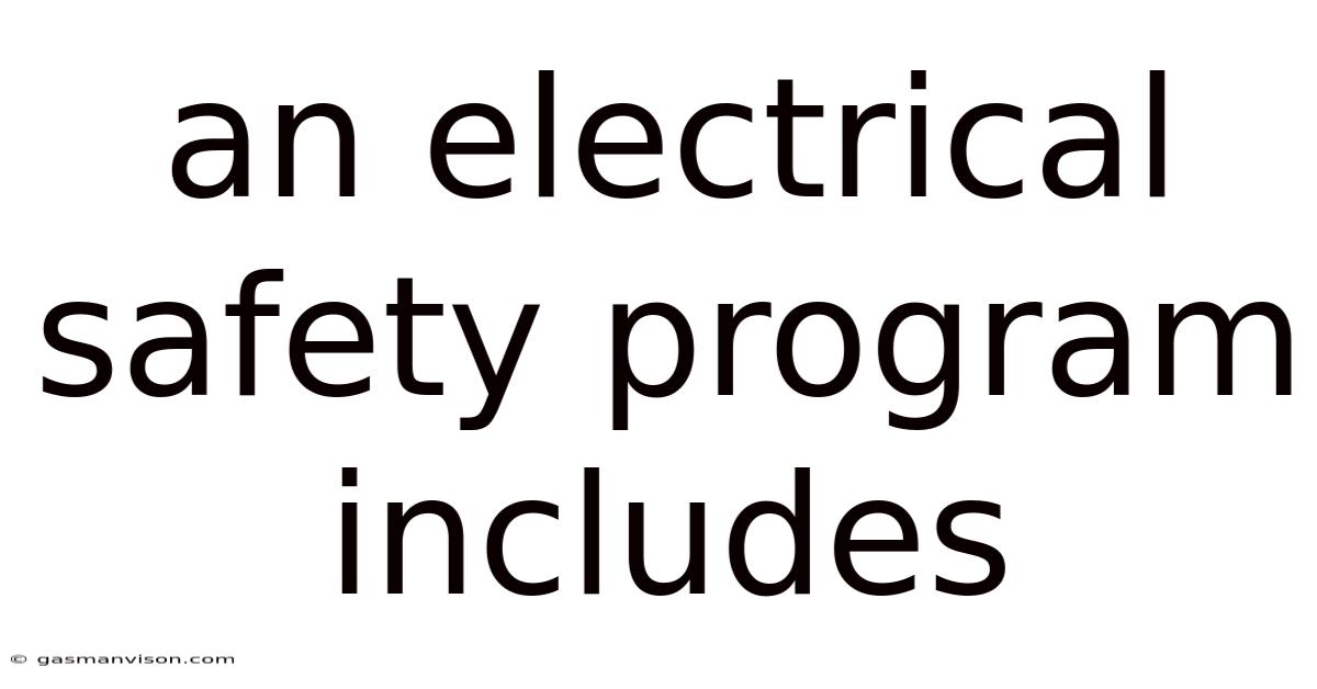 An Electrical Safety Program Includes