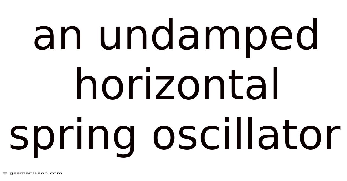 An Undamped Horizontal Spring Oscillator