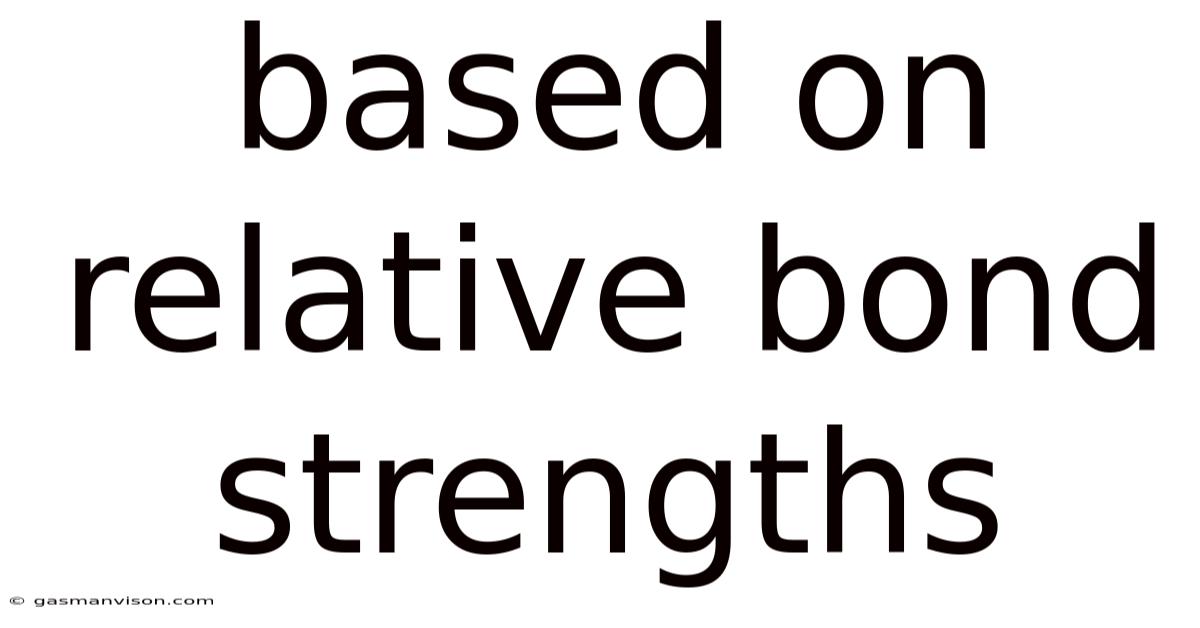Based On Relative Bond Strengths