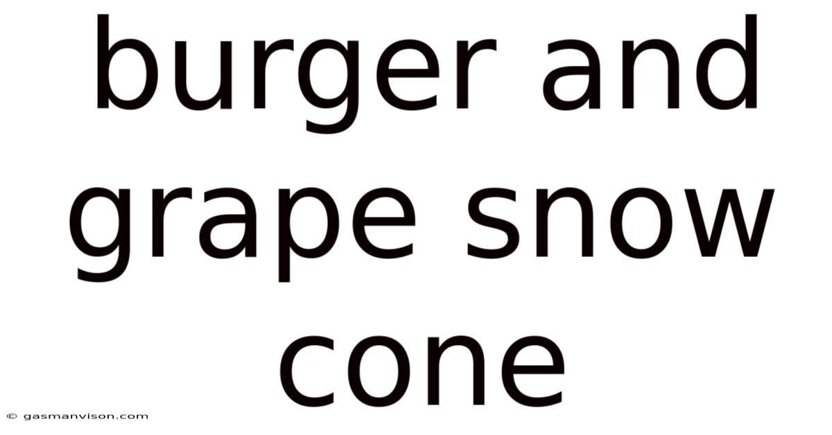 Burger And Grape Snow Cone