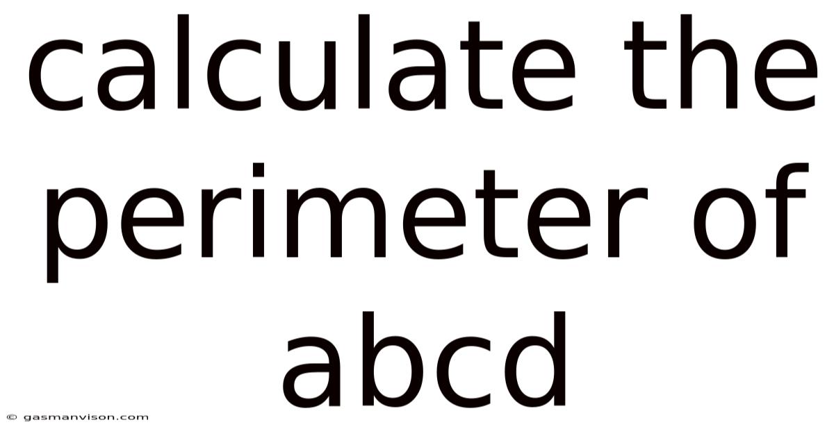 Calculate The Perimeter Of Abcd