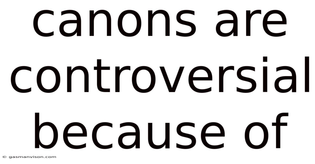 Canons Are Controversial Because Of