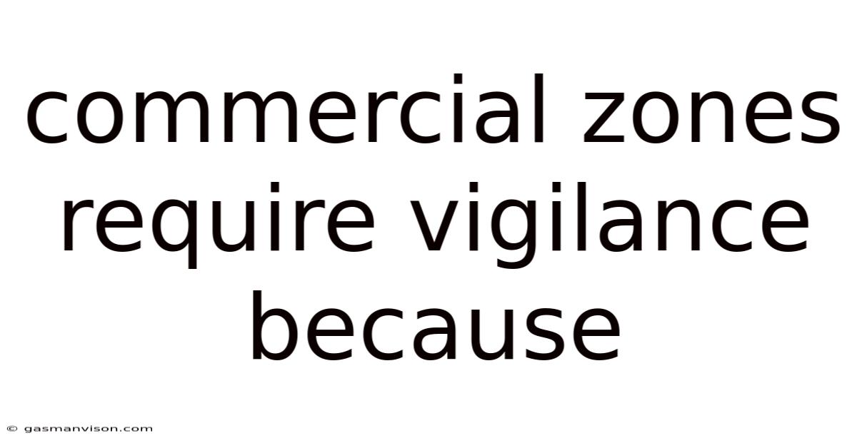 Commercial Zones Require Vigilance Because