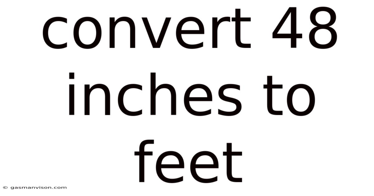 Convert 48 Inches To Feet