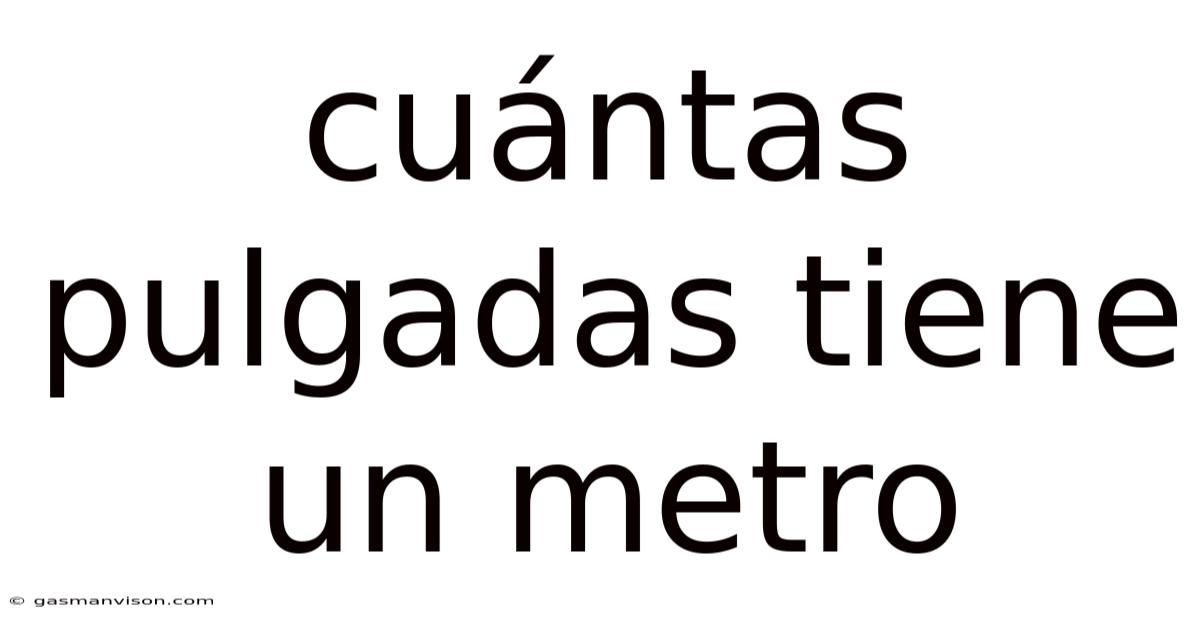 Cuántas Pulgadas Tiene Un Metro