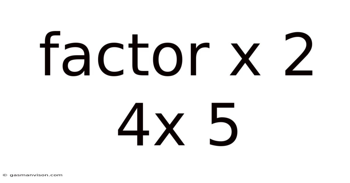Factor X 2 4x 5
