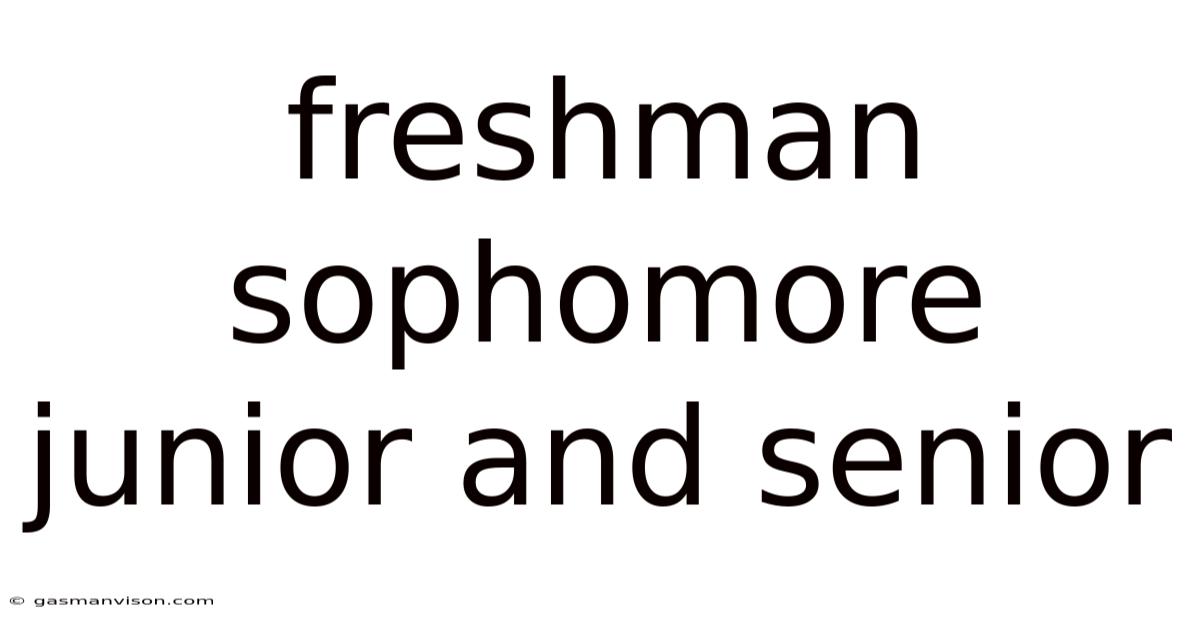 Freshman Sophomore Junior And Senior
