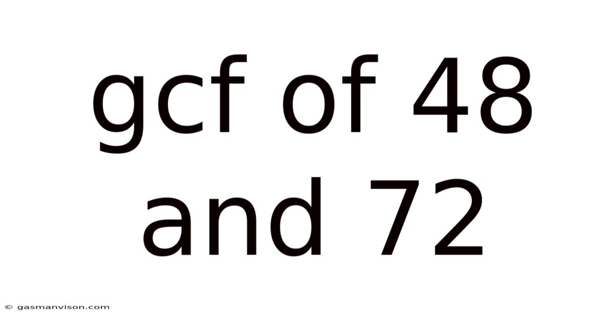 Gcf Of 48 And 72