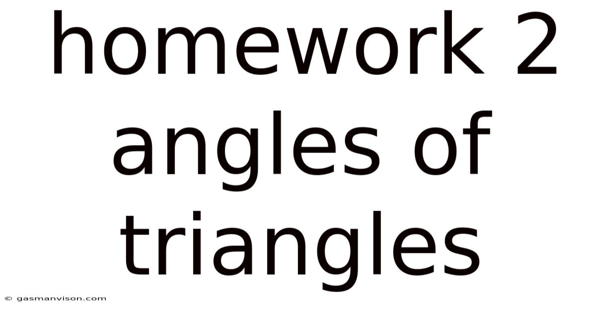 Homework 2 Angles Of Triangles