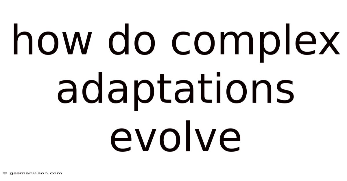 How Do Complex Adaptations Evolve