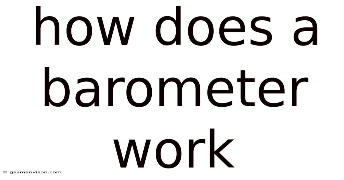 How Does A Barometer Work