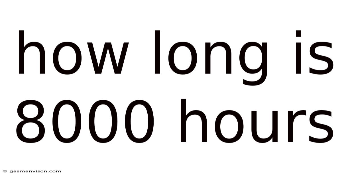 How Long Is 8000 Hours