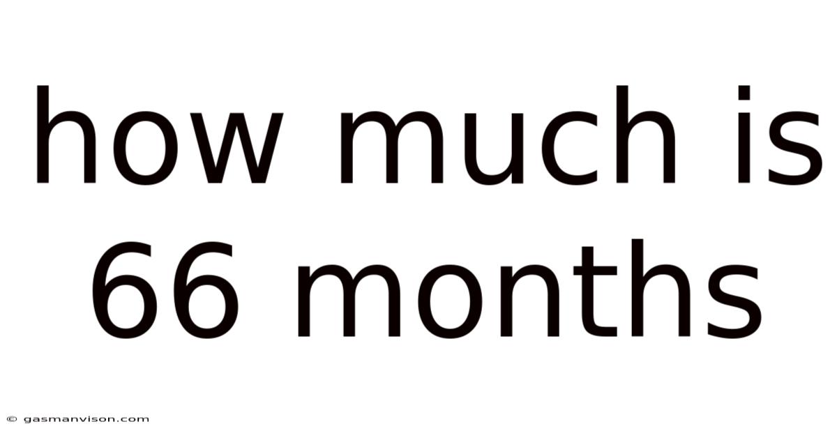 How Much Is 66 Months