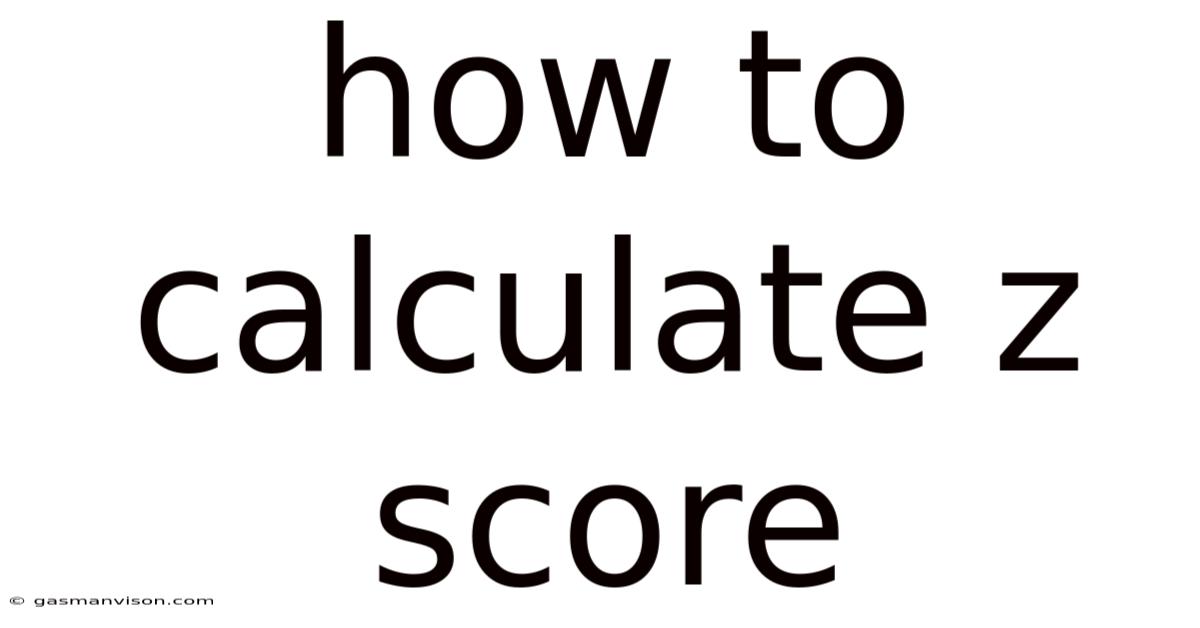 How To Calculate Z Score