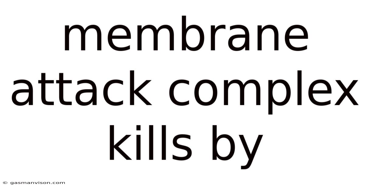 Membrane Attack Complex Kills By
