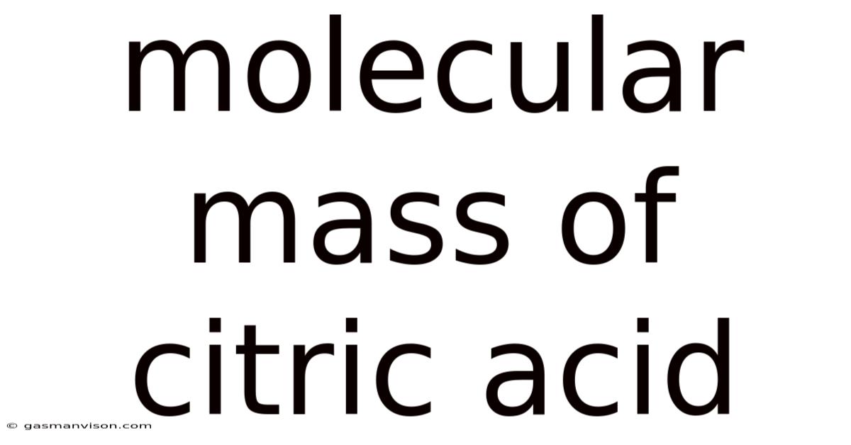 Molecular Mass Of Citric Acid