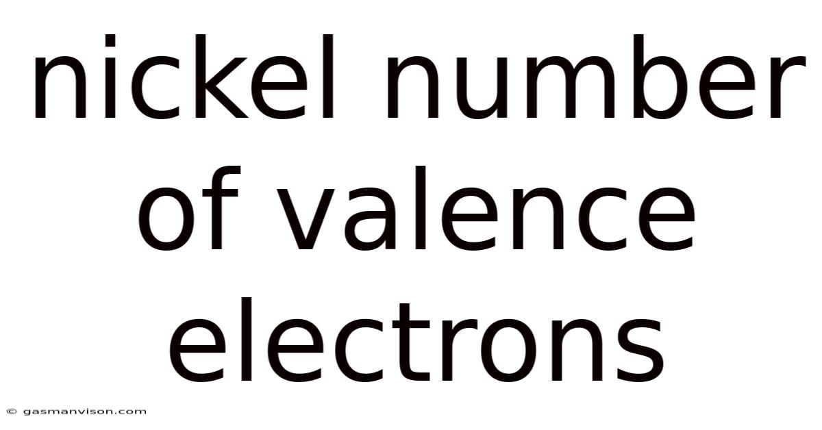 Nickel Number Of Valence Electrons