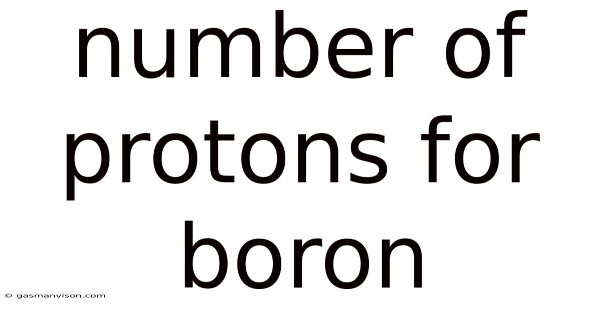 Number Of Protons For Boron