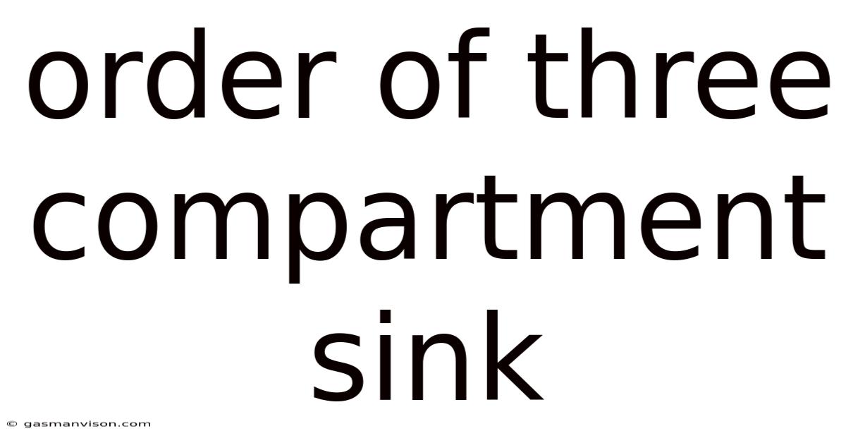 Order Of Three Compartment Sink