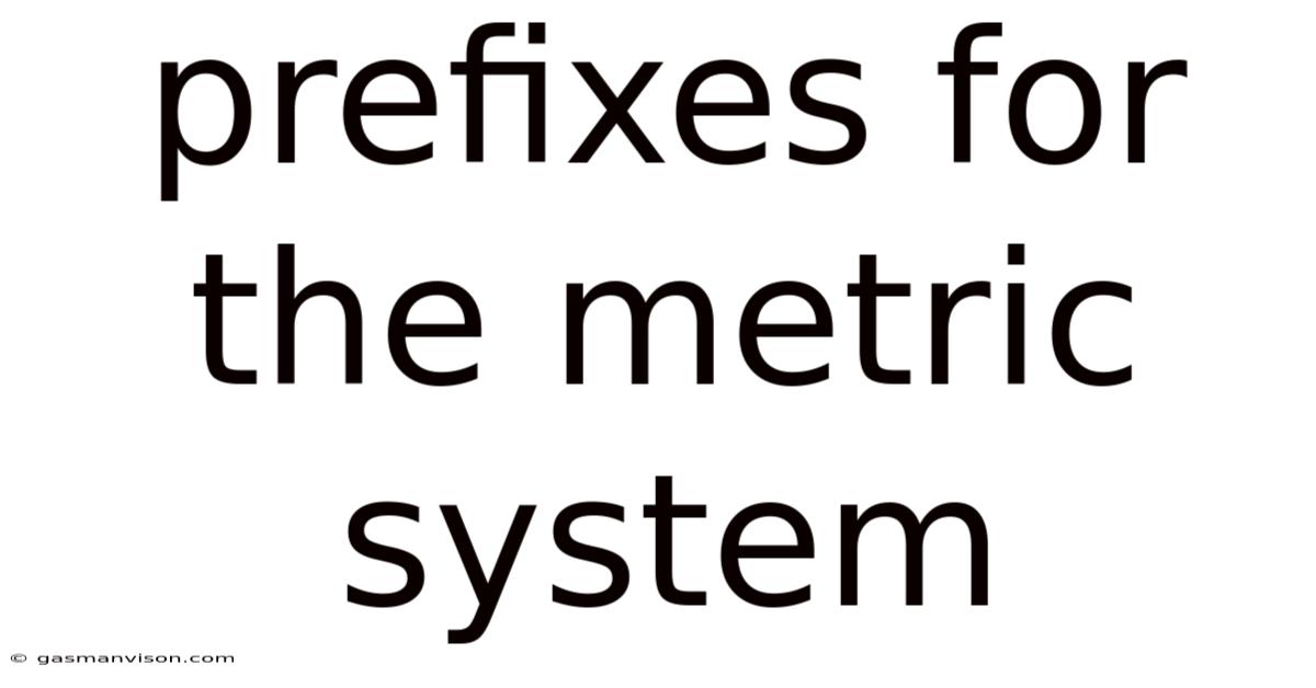 Prefixes For The Metric System