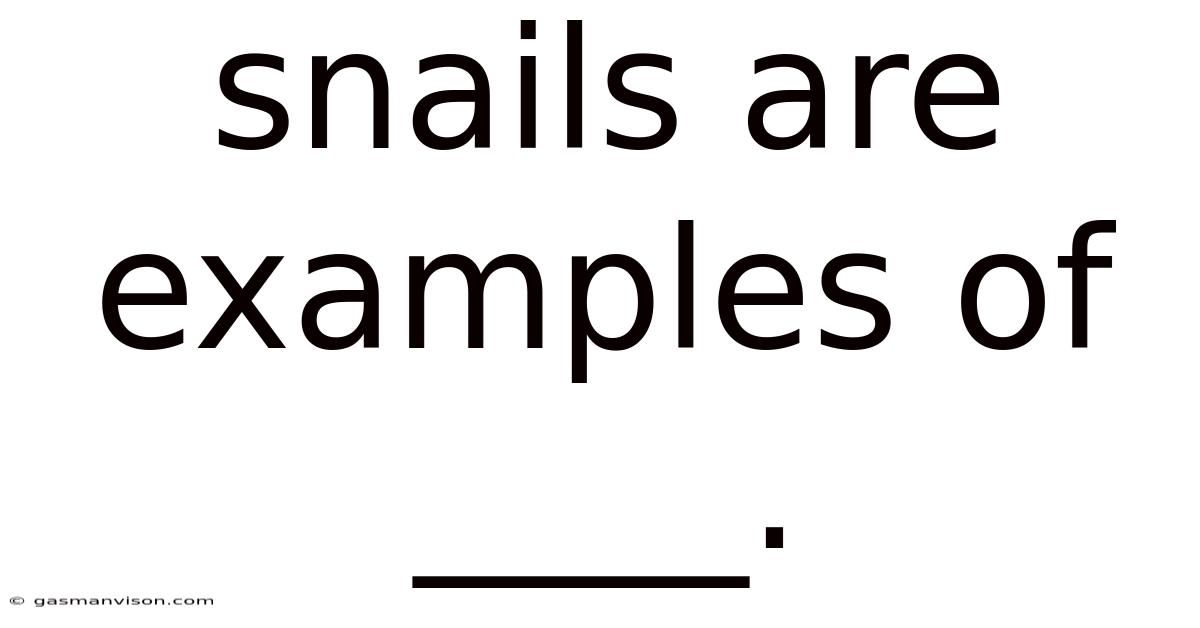 Snails Are Examples Of ____.