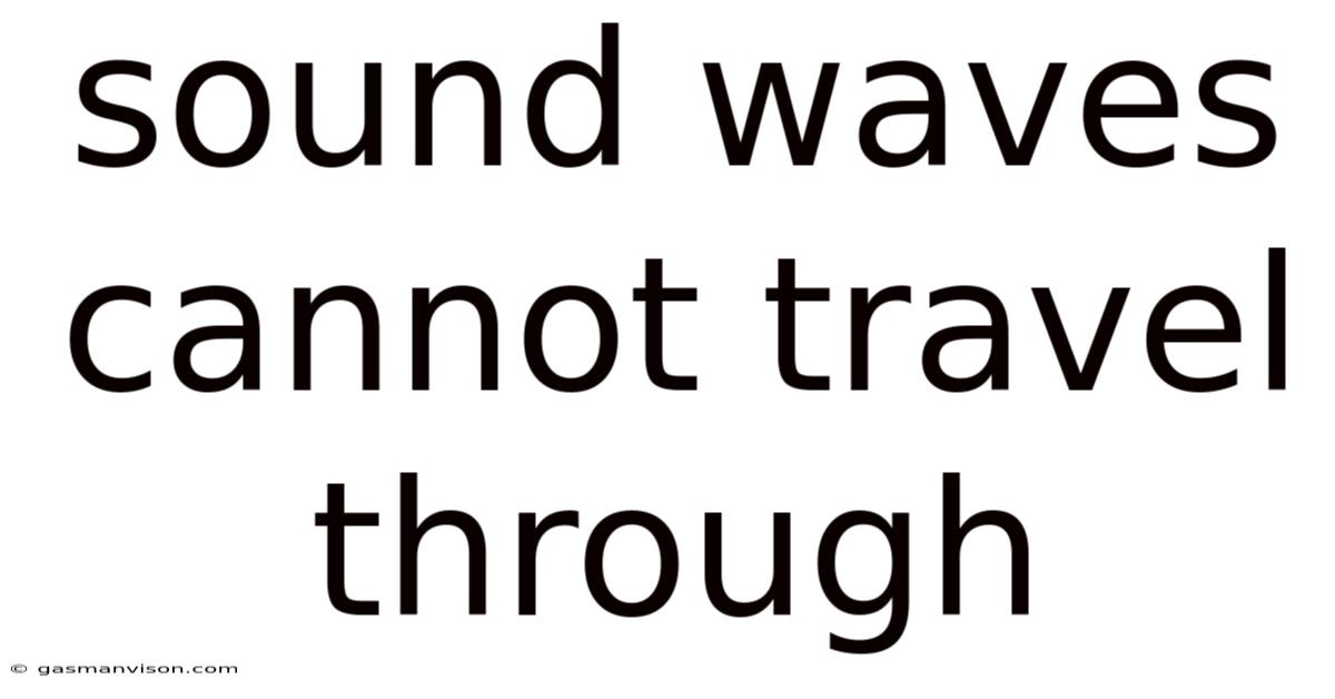 Sound Waves Cannot Travel Through