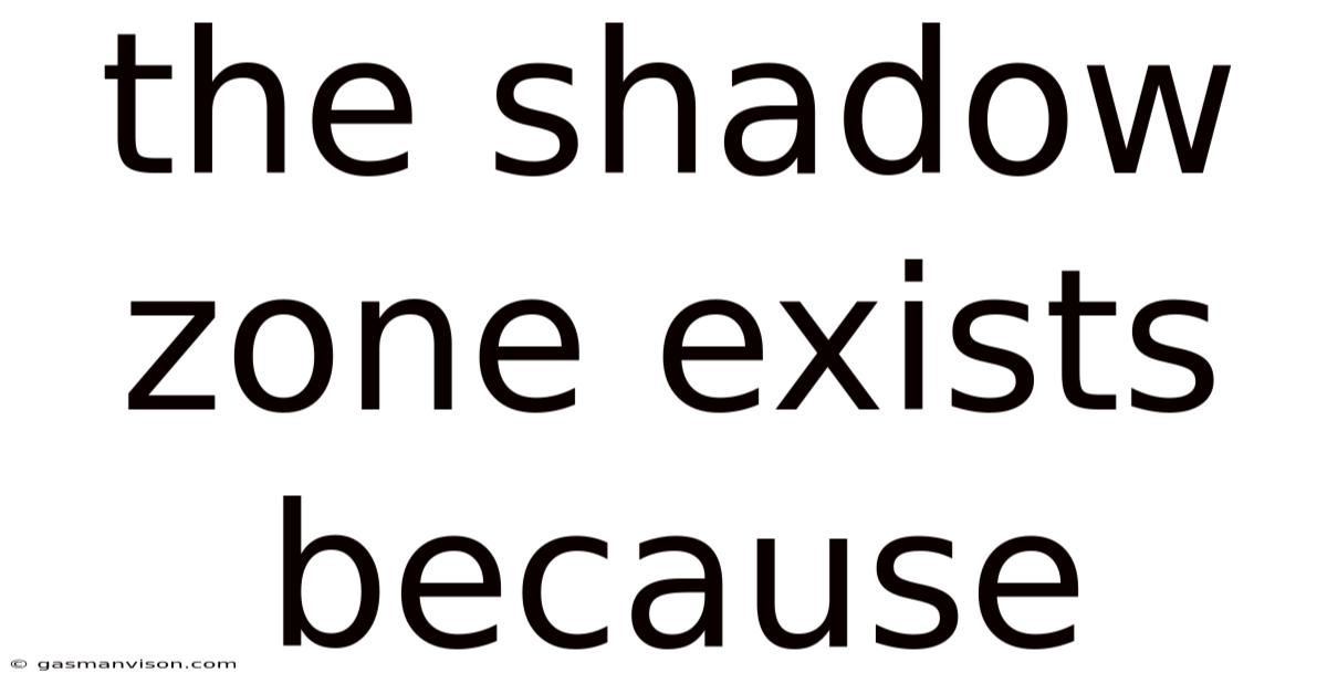 The Shadow Zone Exists Because