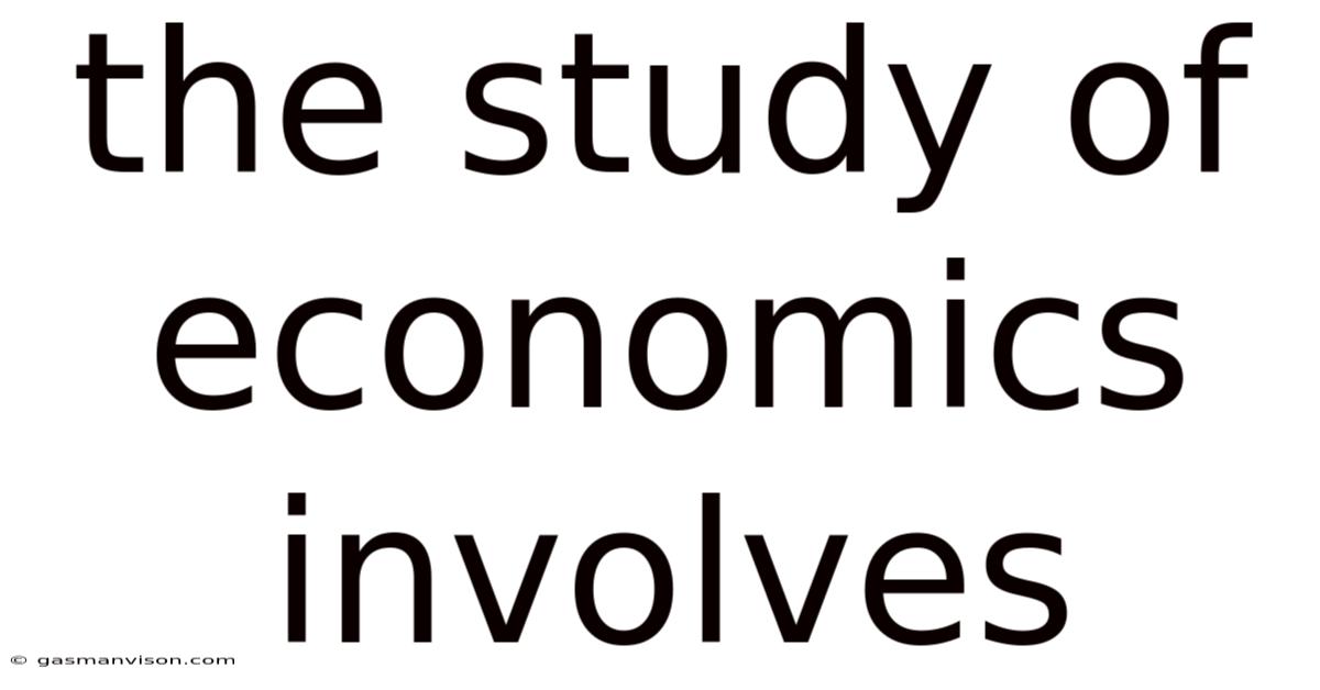 The Study Of Economics Involves