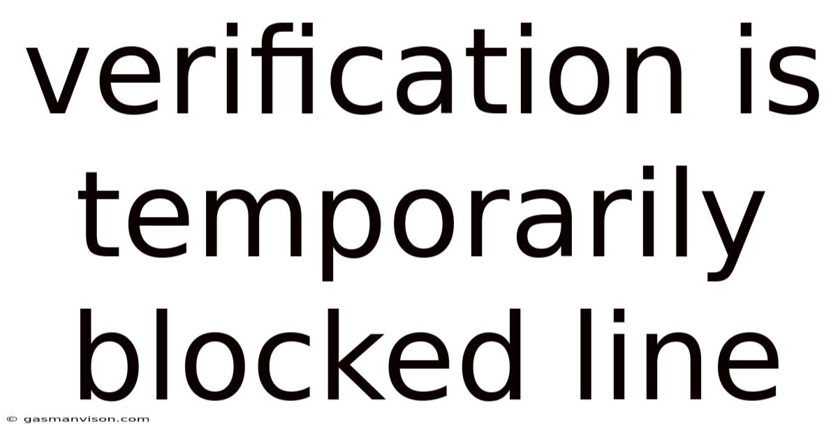 Verification Is Temporarily Blocked Line