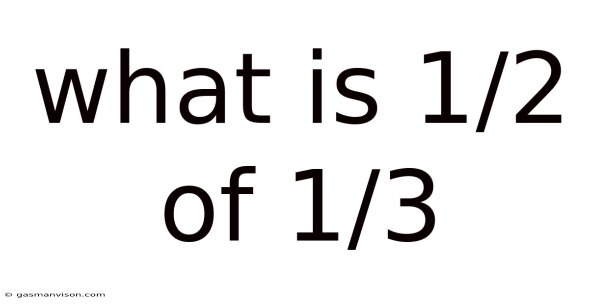 What Is 1/2 Of 1/3