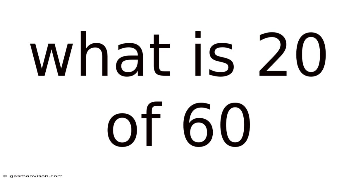 What Is 20 Of 60