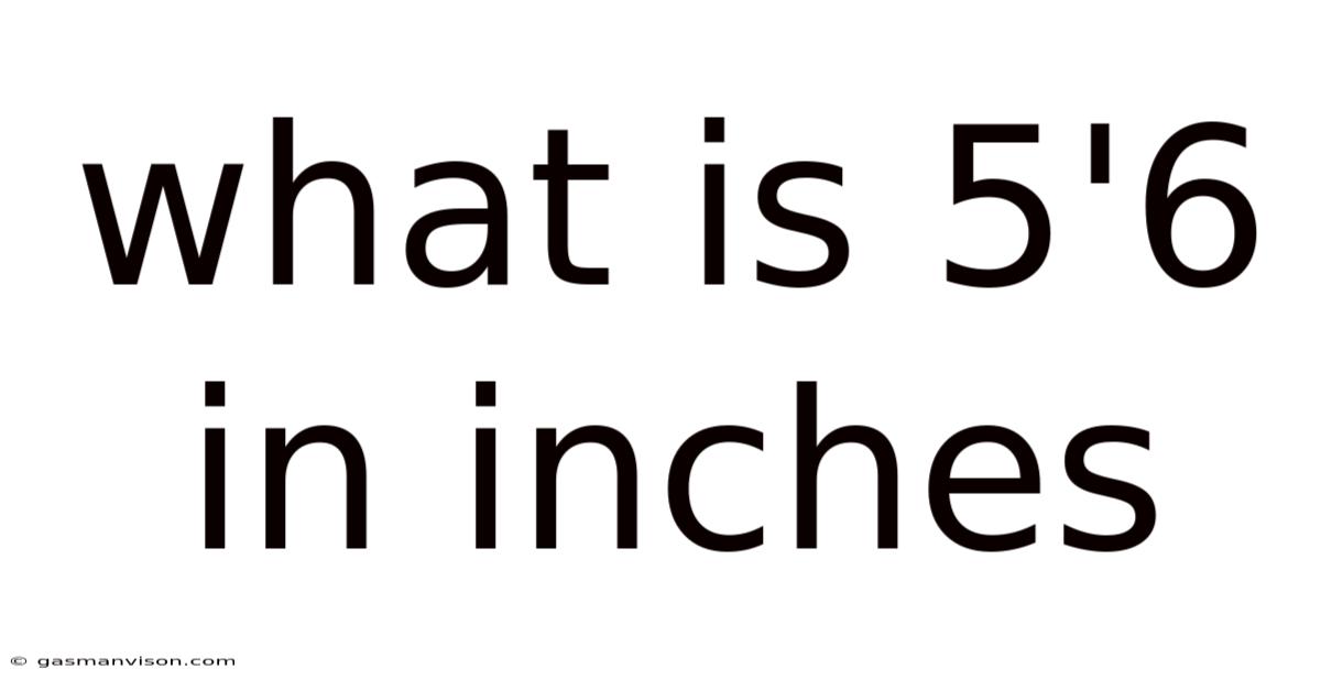 What Is 5'6 In Inches