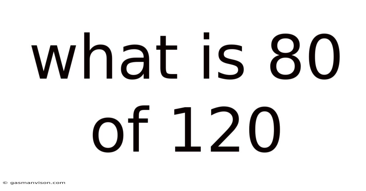 What Is 80 Of 120