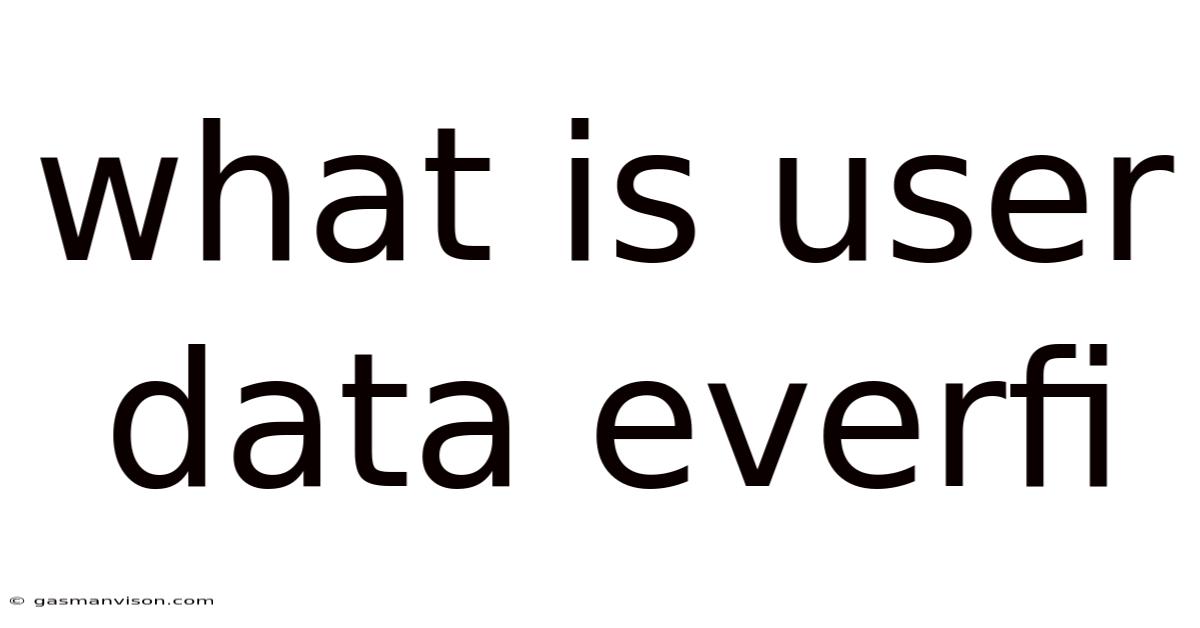 What Is User Data Everfi