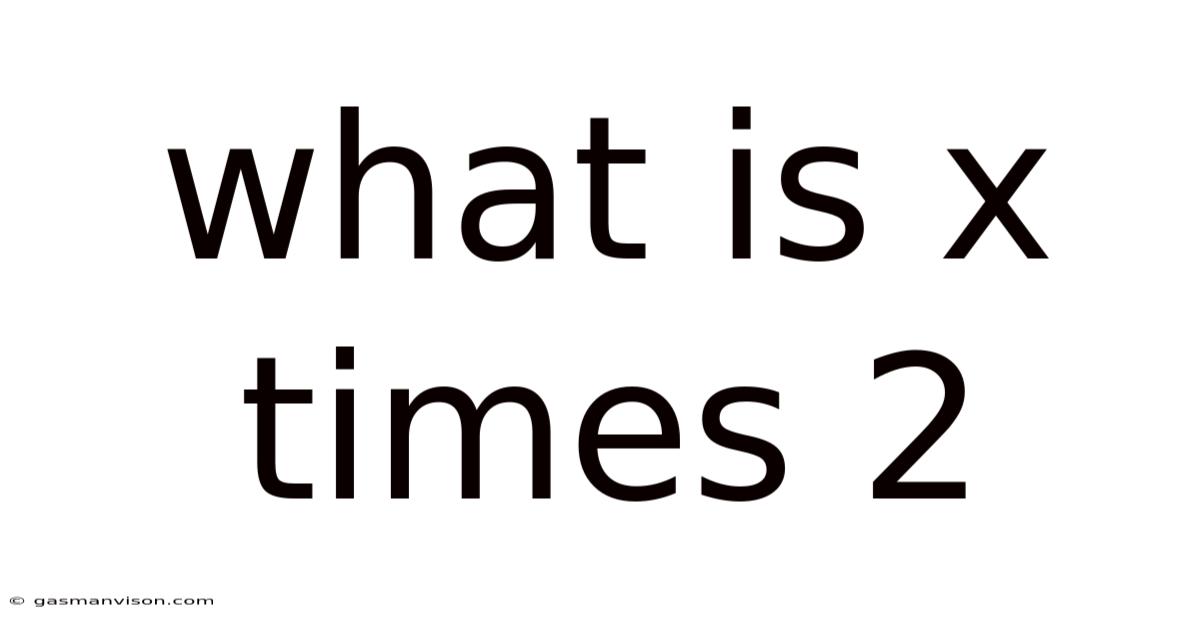 What Is X Times 2