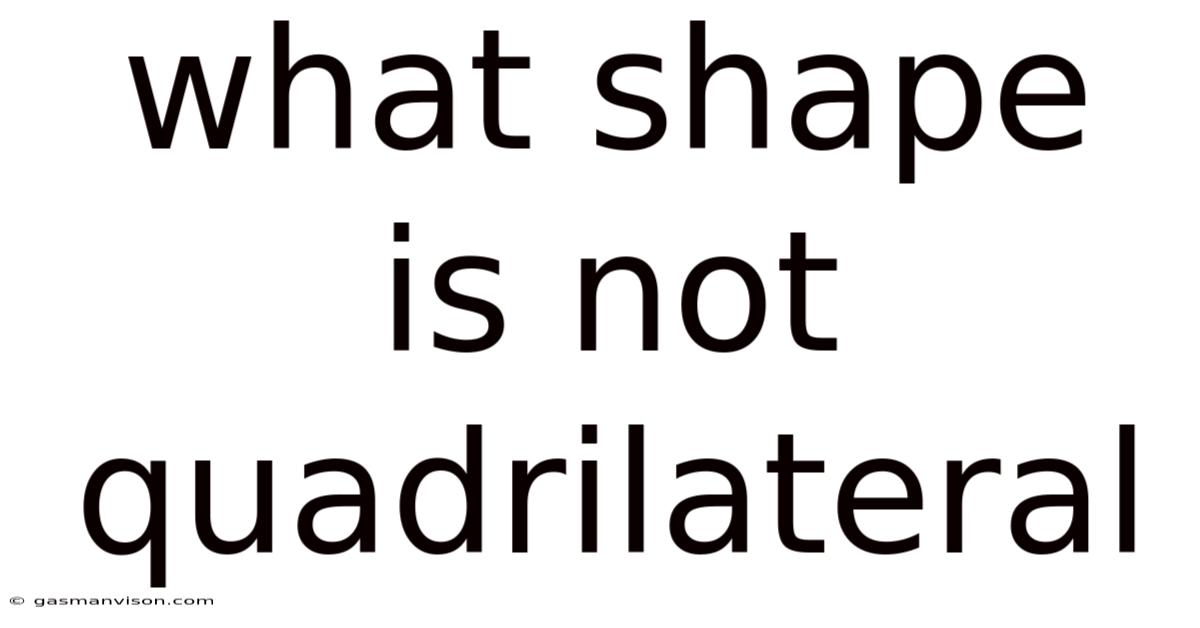 What Shape Is Not Quadrilateral