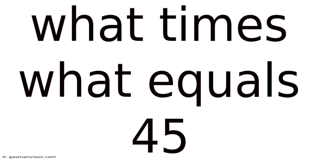 What Times What Equals 45