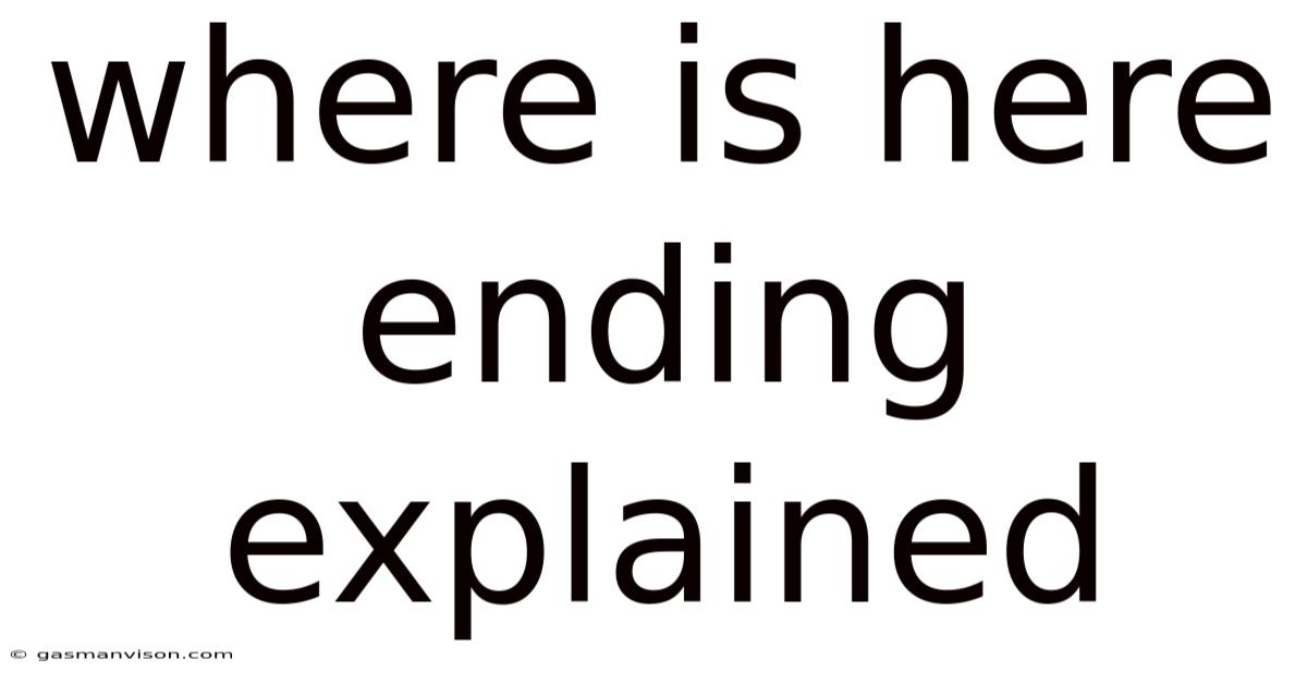 Where Is Here Ending Explained