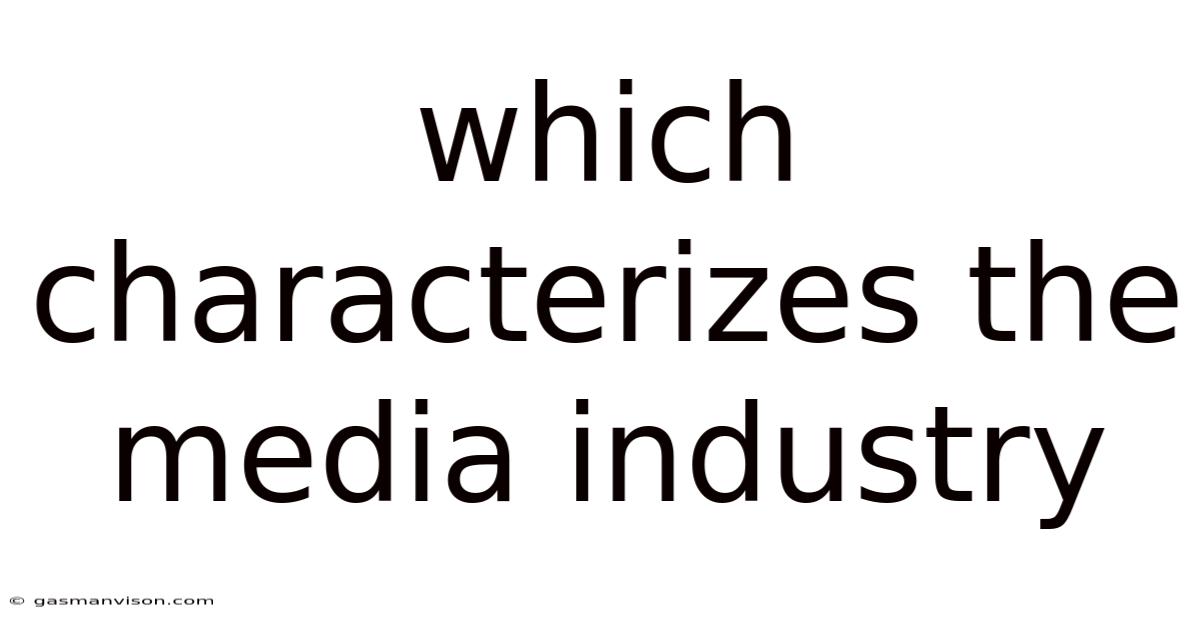 Which Characterizes The Media Industry