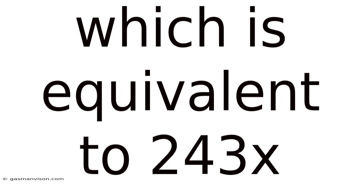 Which Is Equivalent To 243x