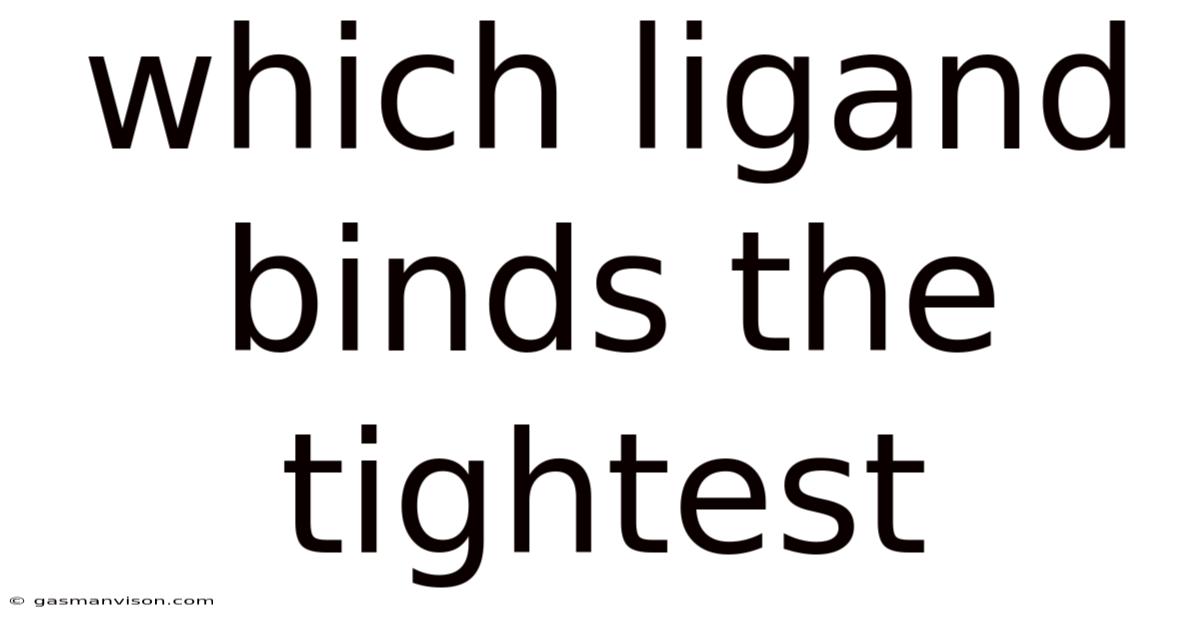 Which Ligand Binds The Tightest