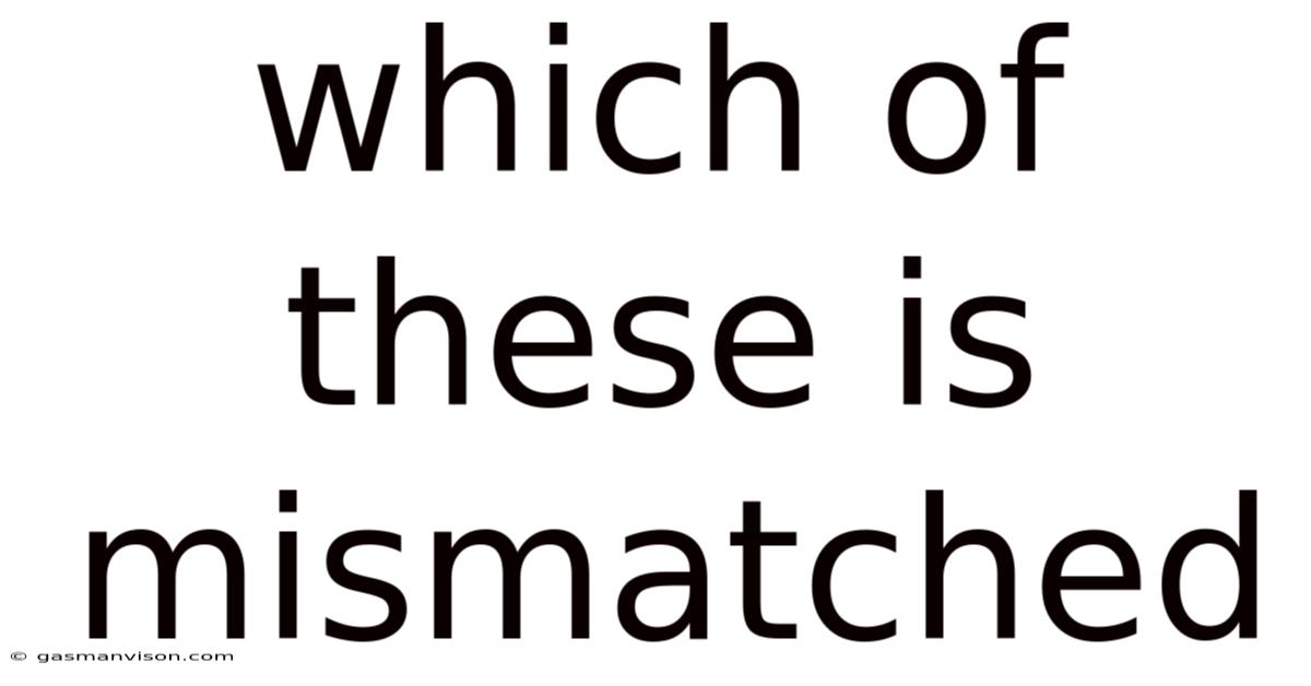Which Of These Is Mismatched