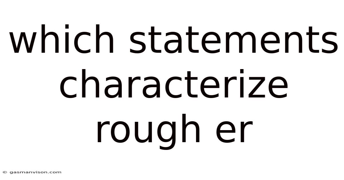Which Statements Characterize Rough Er
